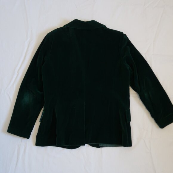 Vintage Koret of California Green Velvet Classic Womens Blazer Jacket - Picture 2 of 3